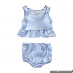 2pcs Set Baby Girl Swimsuit Bathing Suits Beach Bikini Light Blue 3-4T  B07QGNDMKC